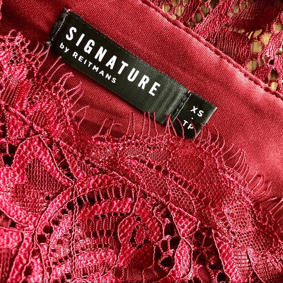 Gorgeous Wine Lace Party Dress - Picture 4 of 5